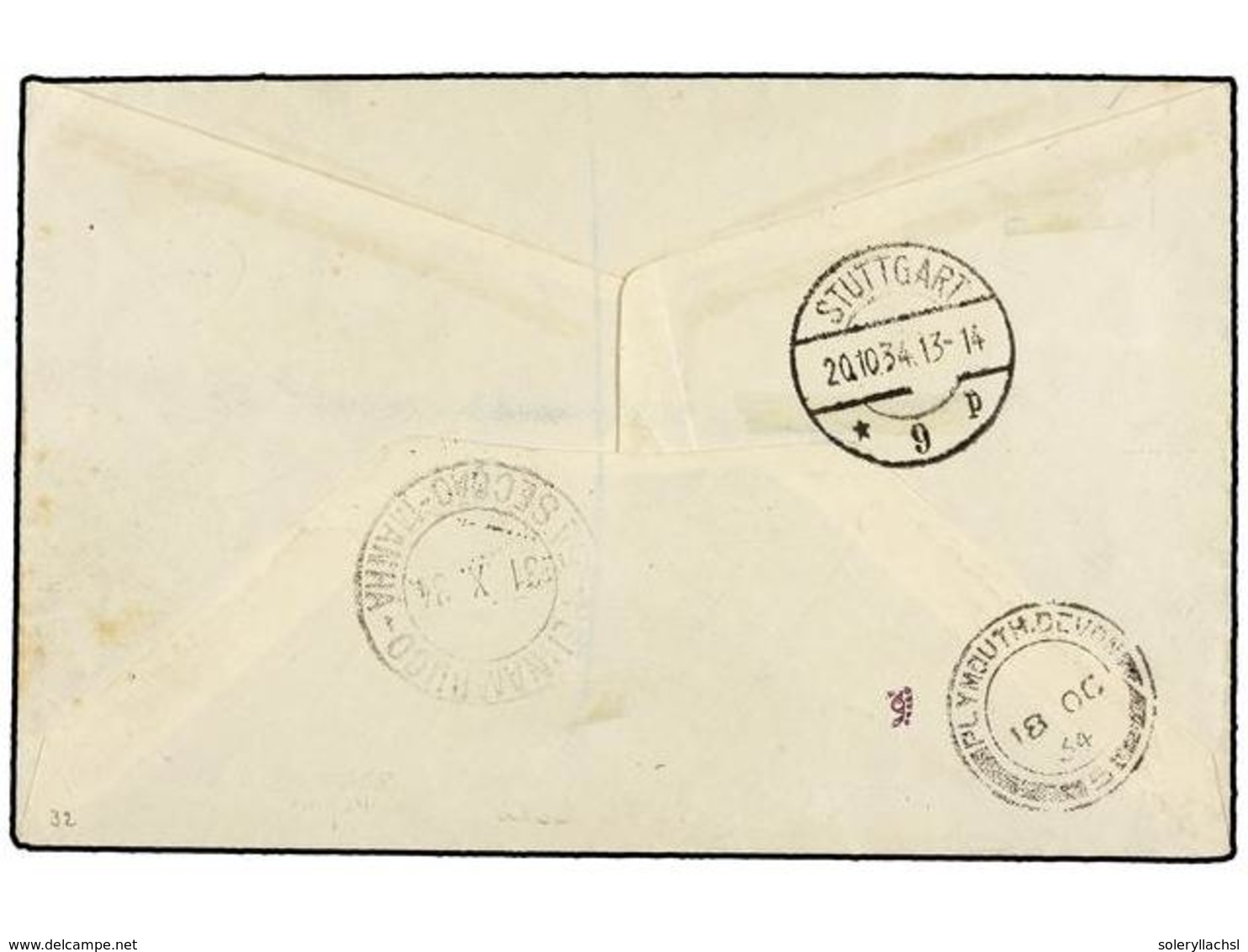 ZEPPELIN. 1934. MOROCCO. TANGIER To PERNAMBUCO (Brazil). Envelope Franked With 1 D., 2 D. And 1 Sh. Tangier Stamps Sent  - Otros & Sin Clasificación