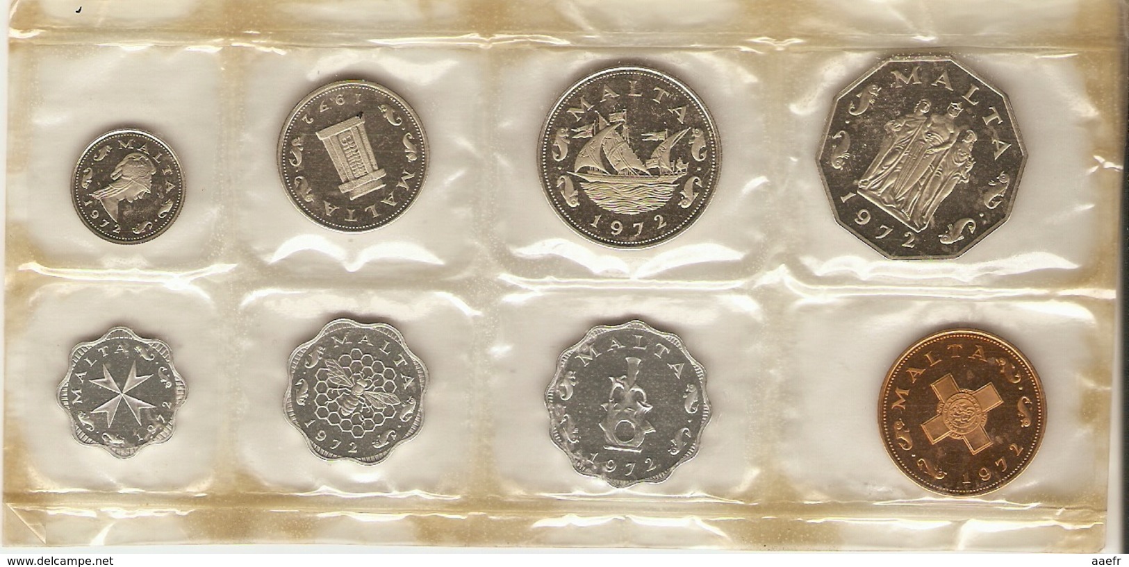 Malte / Malta 1972 - Decimal Proof Set With Case - Malte