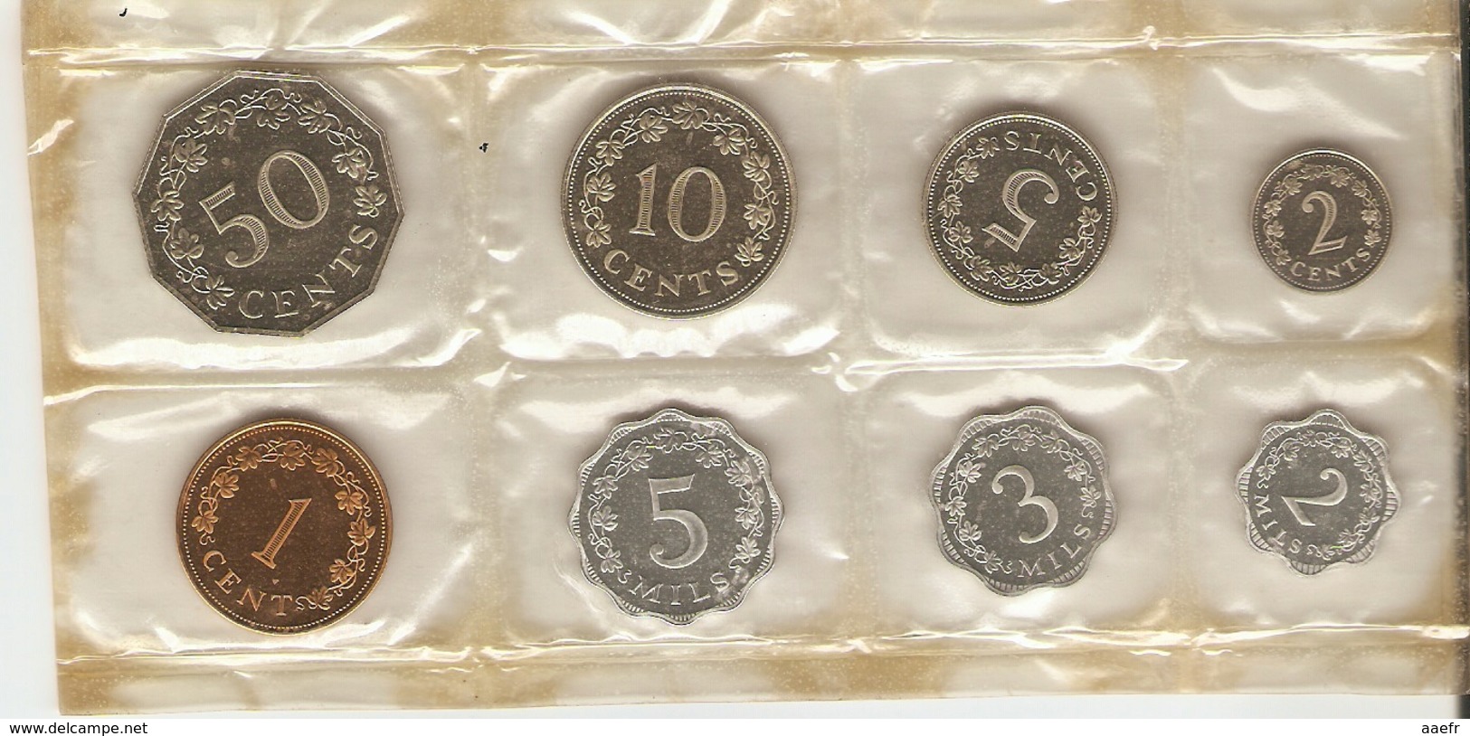 Malte / Malta 1972 - Decimal Proof Set With Case - Malte