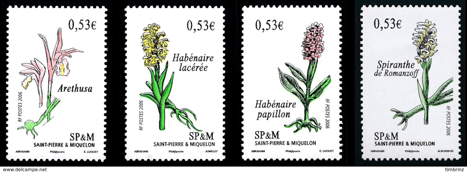 ST-PIERRE ET MIQUELON 2006 - Yv. 871 872 873 874 **   Faciale= 2,12 EUR - Fleurs. Orchidées (4 Val.)  ..Réf.SPM11570 - Neufs