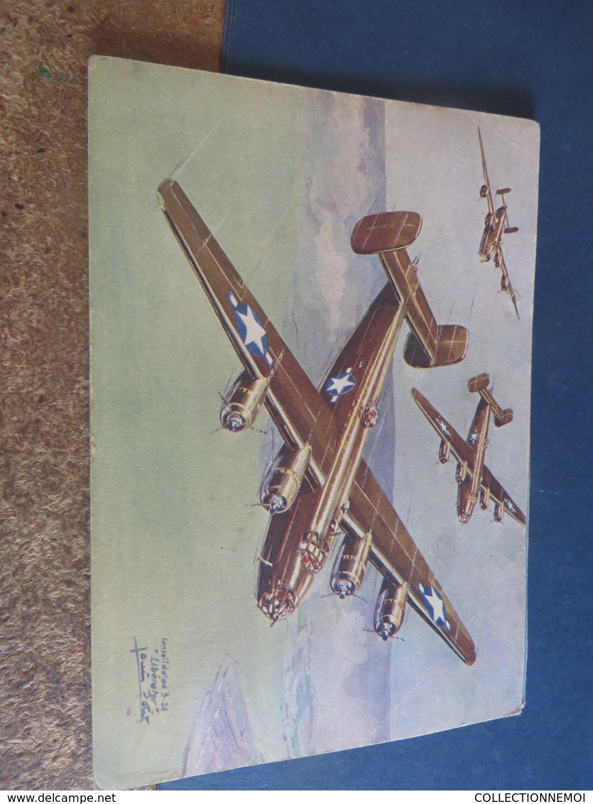AVION , illustrateur LOUIS PETIT ,16 cartes d'avion divers ,tous scannées,aviations et militaria (( lot 298 ))