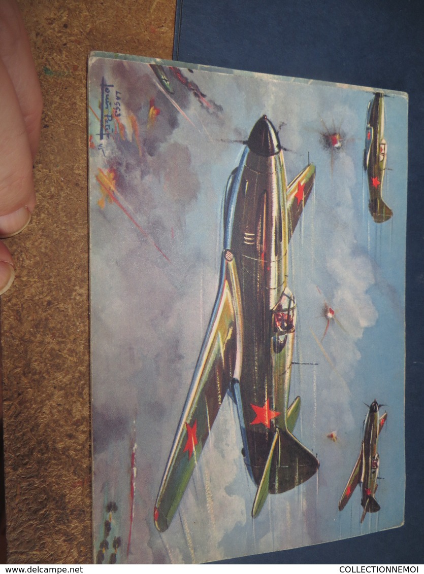 AVION , illustrateur LOUIS PETIT ,16 cartes d'avion divers ,tous scannées,aviations et militaria (( lot 298 ))