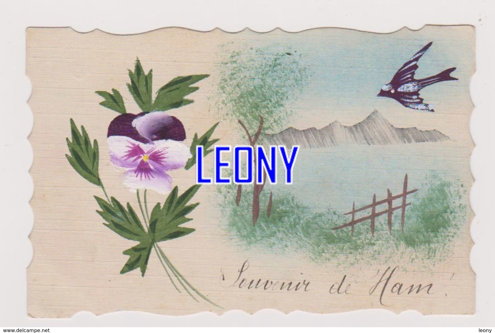 CPA  De HAM (80) - SOUVENIR - FLEURS Et PAYSAGE 1912 - Ham