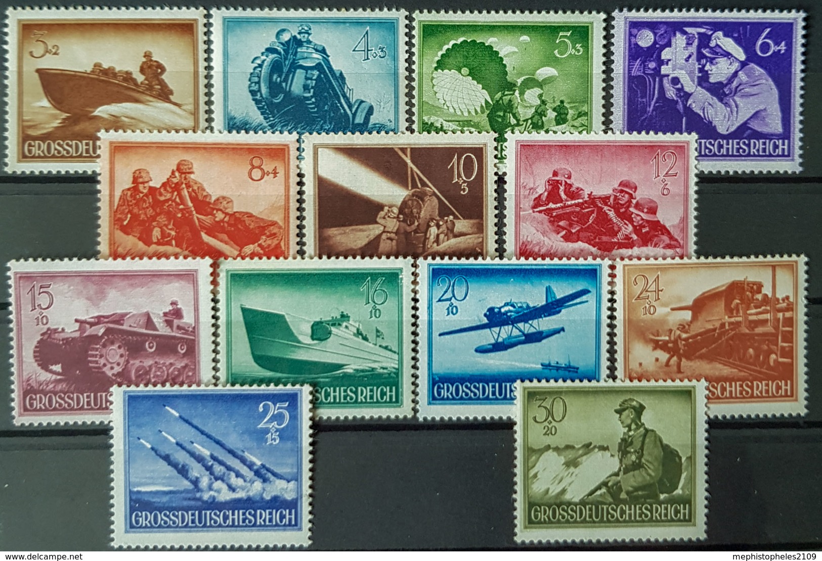 DEUTSCHES REICH 1944  - MNH - Mi 873-885 - Full Set! - Nuovi