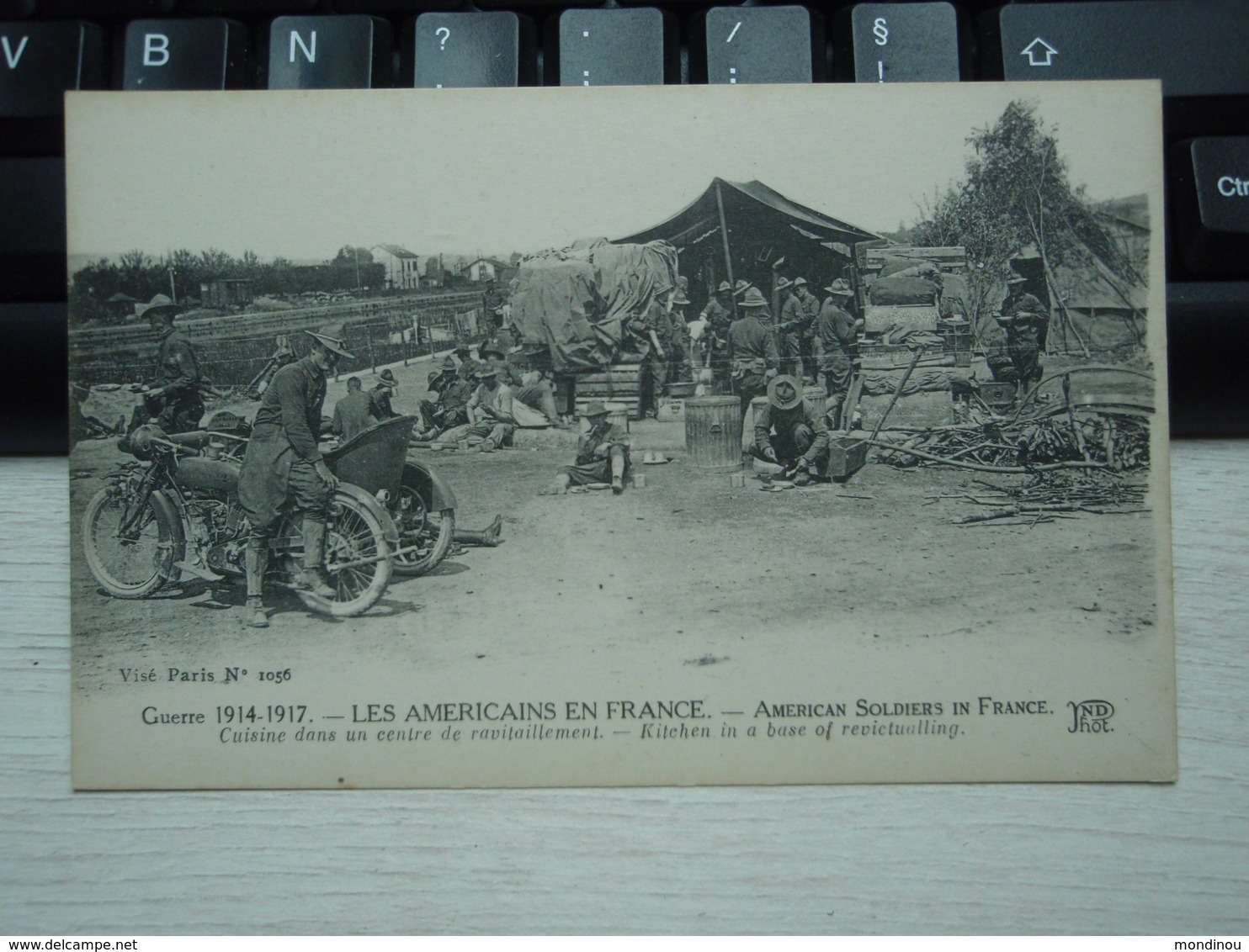 Cpa Les Américains En France. Cuisine Dans Un Centre De Ravitaillement Guerre 1914-1917 - Guerre 1914-18