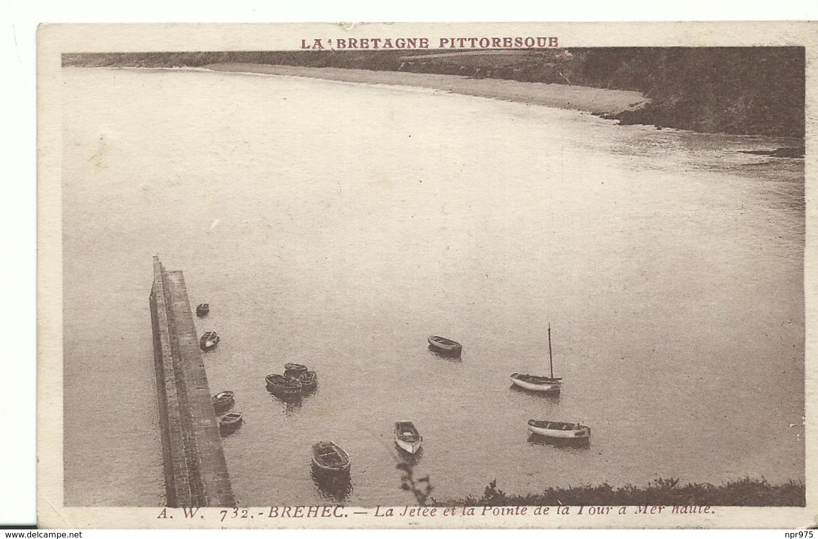 22 Brehec  La Jeté Et La Pointe De La Tour A Mer Haute - Autres & Non Classés