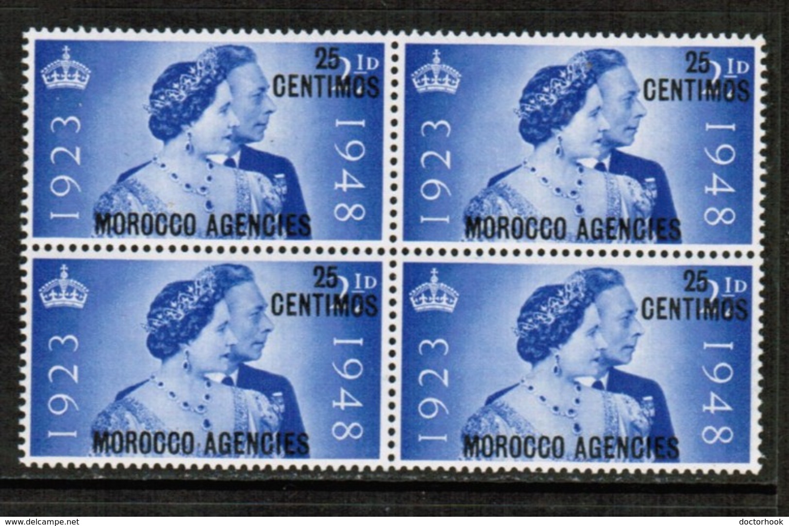 GREAT BRITAIN---Offices In Morocco  Scott # 93** VF MINT NH BLOCK Of 4  (Stamp Scan # 525) - Morocco Agencies / Tangier (...-1958)