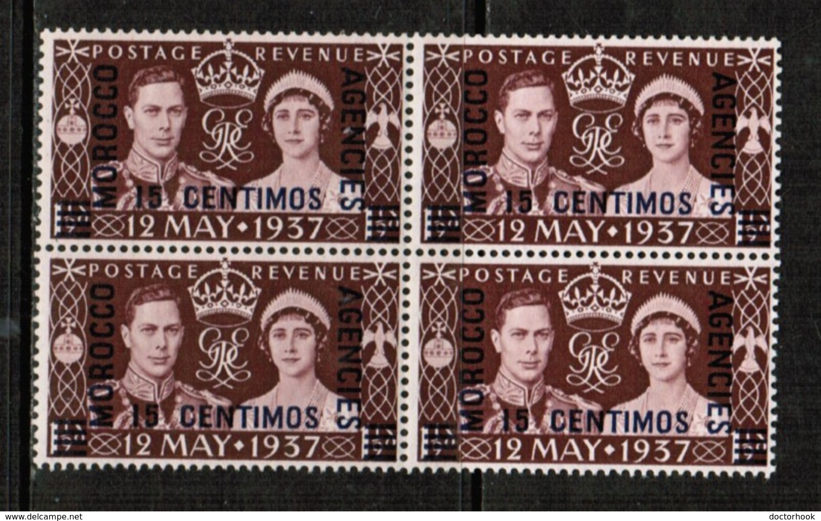 GREAT BRITAIN---Offices In Morocco  Scott # 82** VF MINT NH BLOCK Of 4  (Stamp Scan # 525) - Morocco Agencies / Tangier (...-1958)