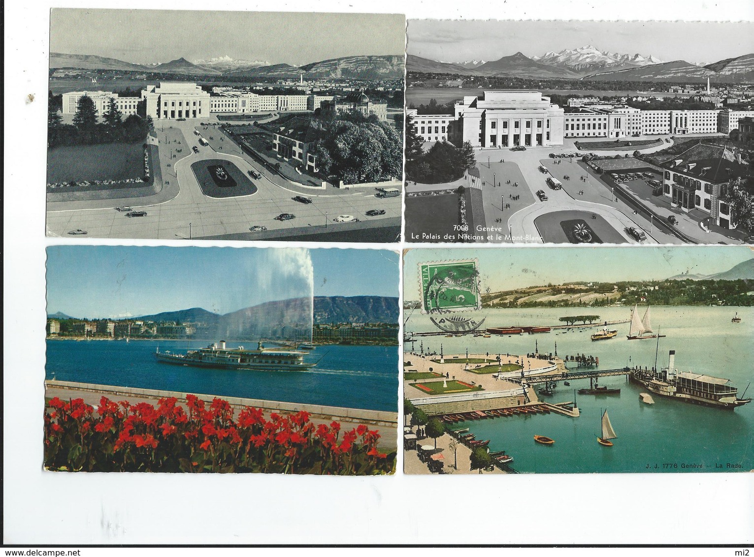 suisse geneve lac léman lot de 64 cartes tout scanné toutes époques