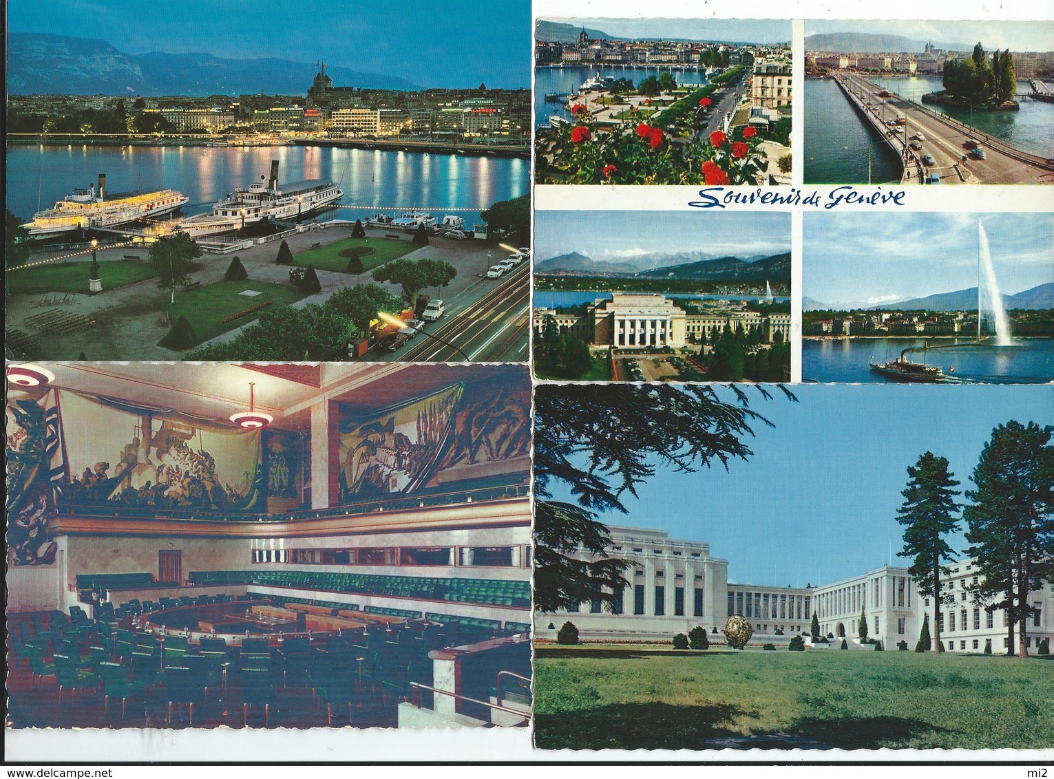 suisse geneve lac léman lot de 64 cartes tout scanné toutes époques