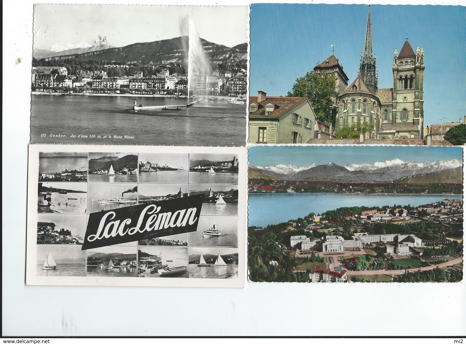 suisse geneve lac léman lot de 64 cartes tout scanné toutes époques