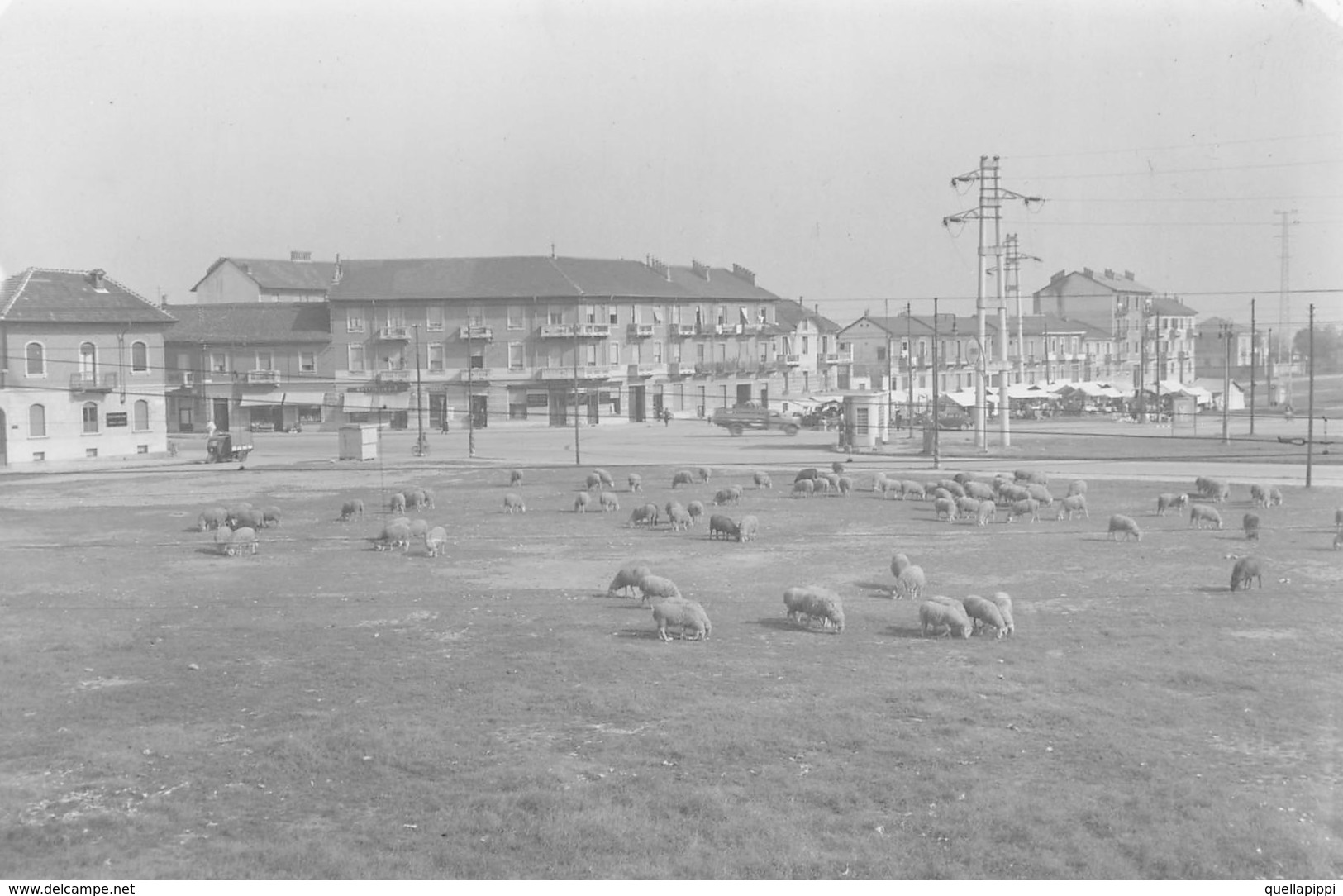 09464 "TORINO-ANNI '40-BARRIERA DI LANZO-ORA LARGO GROSSETO-FARMACIA MADONNA DI CAMPAGNA-DISTRIB. SHELL" FOTO ORIG. - Luoghi