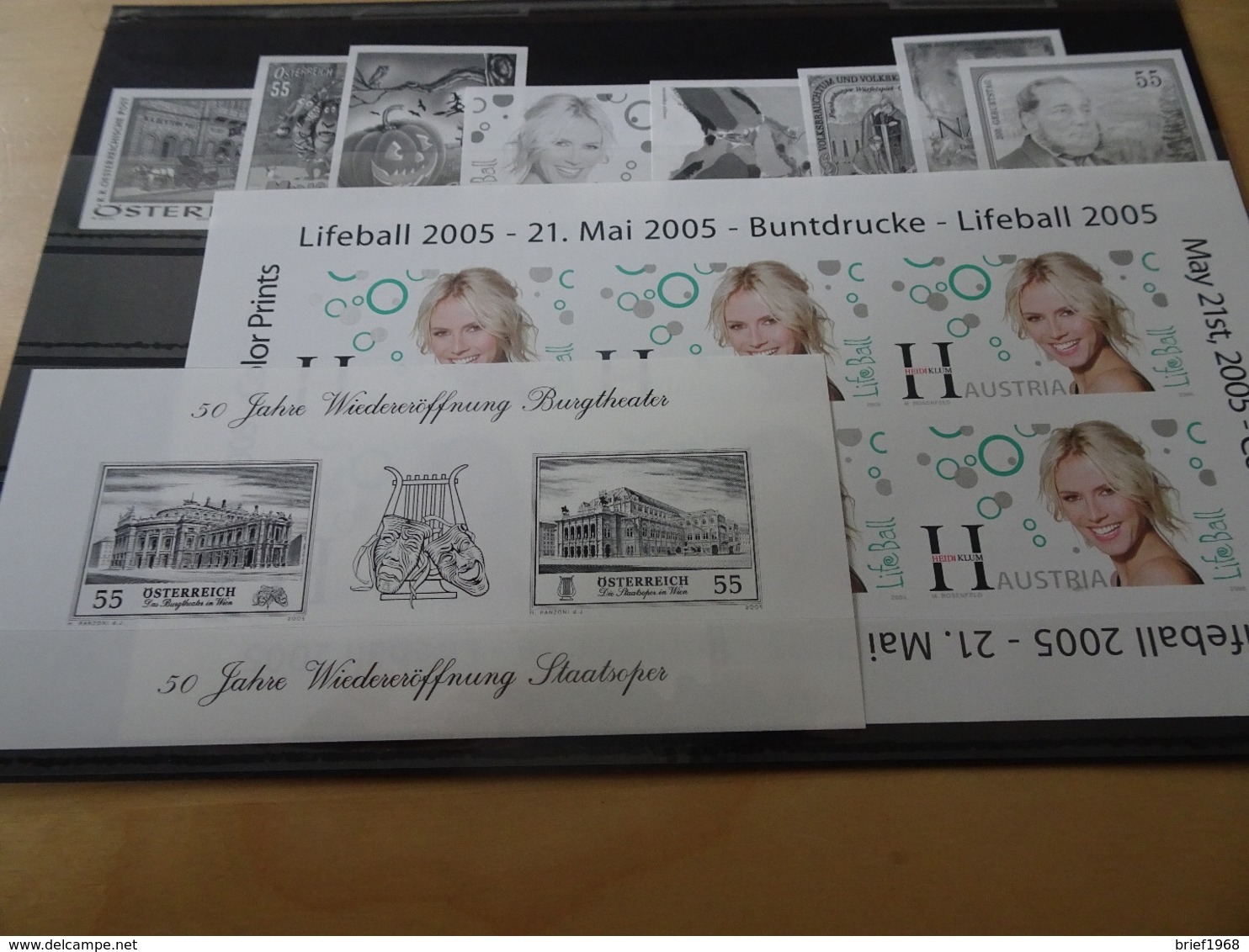 Österreich Lot Schwarzdruck 9 Stück (11822) - Unused Stamps