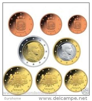 Letland 2014    Set Van 1ct Tot 2 Euro (8 Munten - 8 Pieces)    UNC Uit De Rol  UNC Du Rouleaux  !! - Lettonie