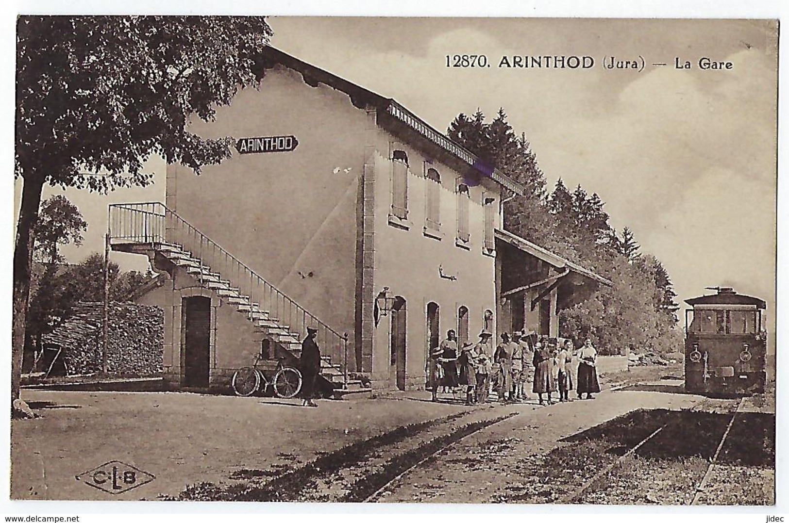 CPA 39 Jura Arinthod La Gare Train Locomotive Près De Orgelet Cernon Lect Légna Vescles Moirans En Montagne Chambéria - Autres & Non Classés