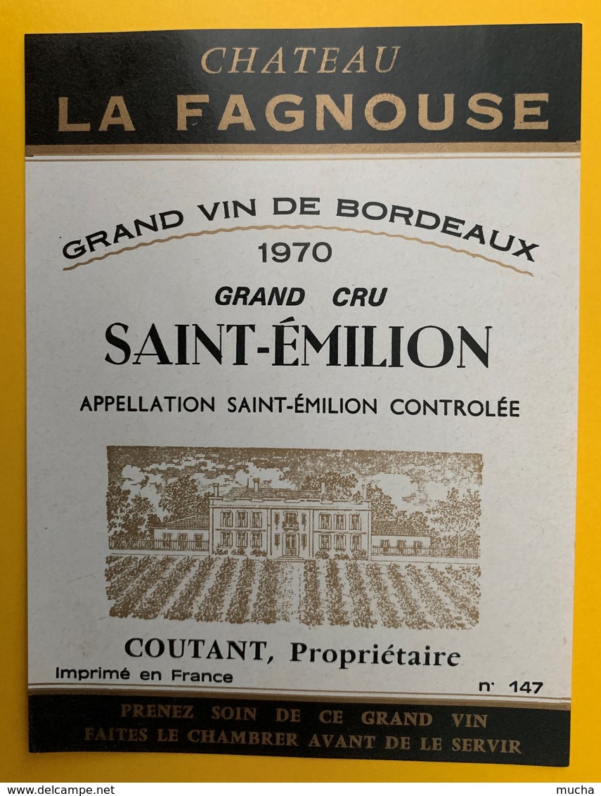 11502 - Château La Fagnouse 1970 Saint-Emilion - Bordeaux