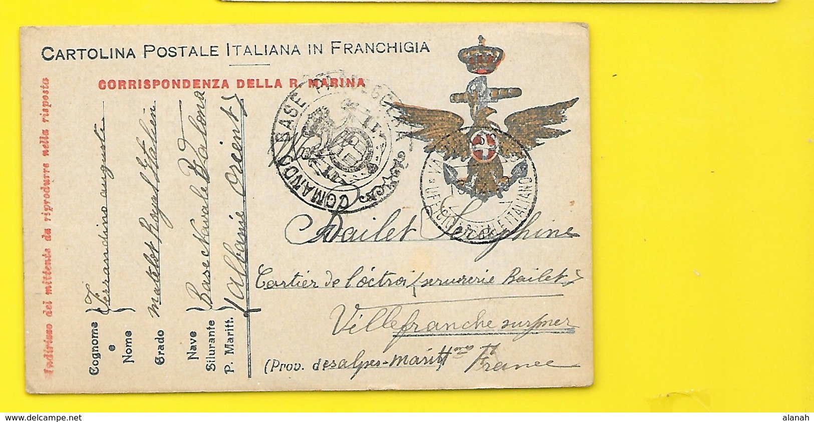 Militaria Albanie 1919 Italie - Other & Unclassified