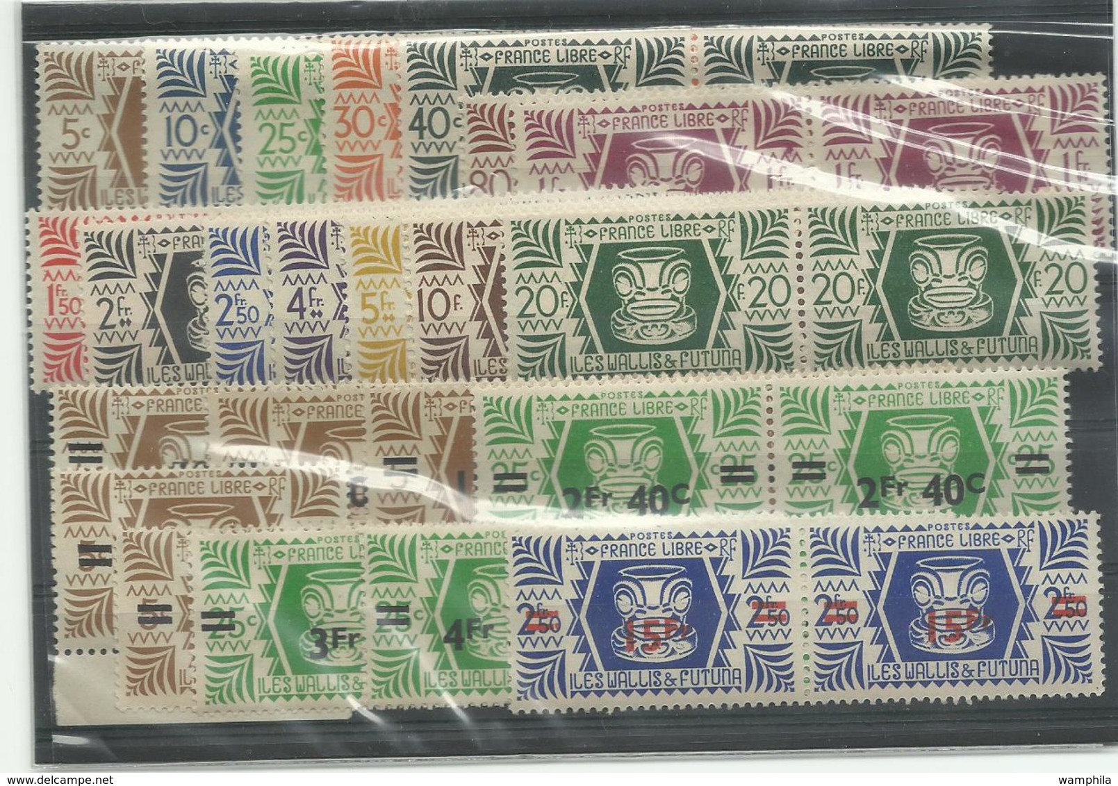 Wallis & Futuna France Libre Cote YT 46€ 80 Voir Description - Unused Stamps