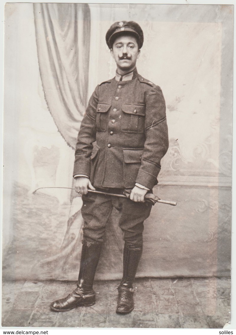 ARMÉE BELGE - Photo ( 18,50 Cm  X 13 Cm ) Maréchal Des Logis Chef - Guerre, Militaire