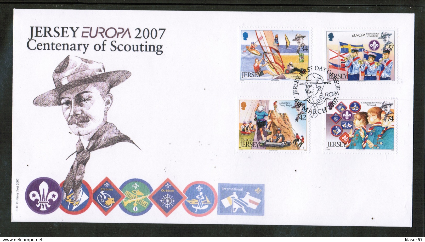 CEPT 2007 JE MI 1267-70 JERSEY FDC - 2007