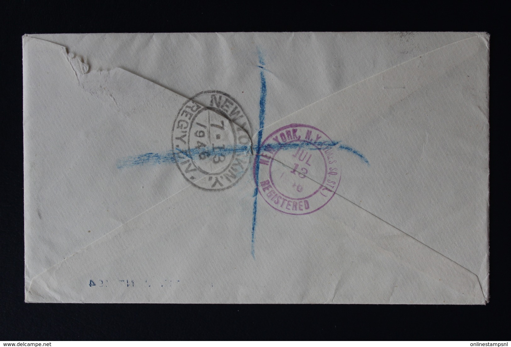 MOROCCO AGENCIES REGISTERED FIRST DAY COVER 11TH JUNE 1946 SG 251 - 253 - 254  TANGIER -> NEW YORK - Morocco Agencies / Tangier (...-1958)