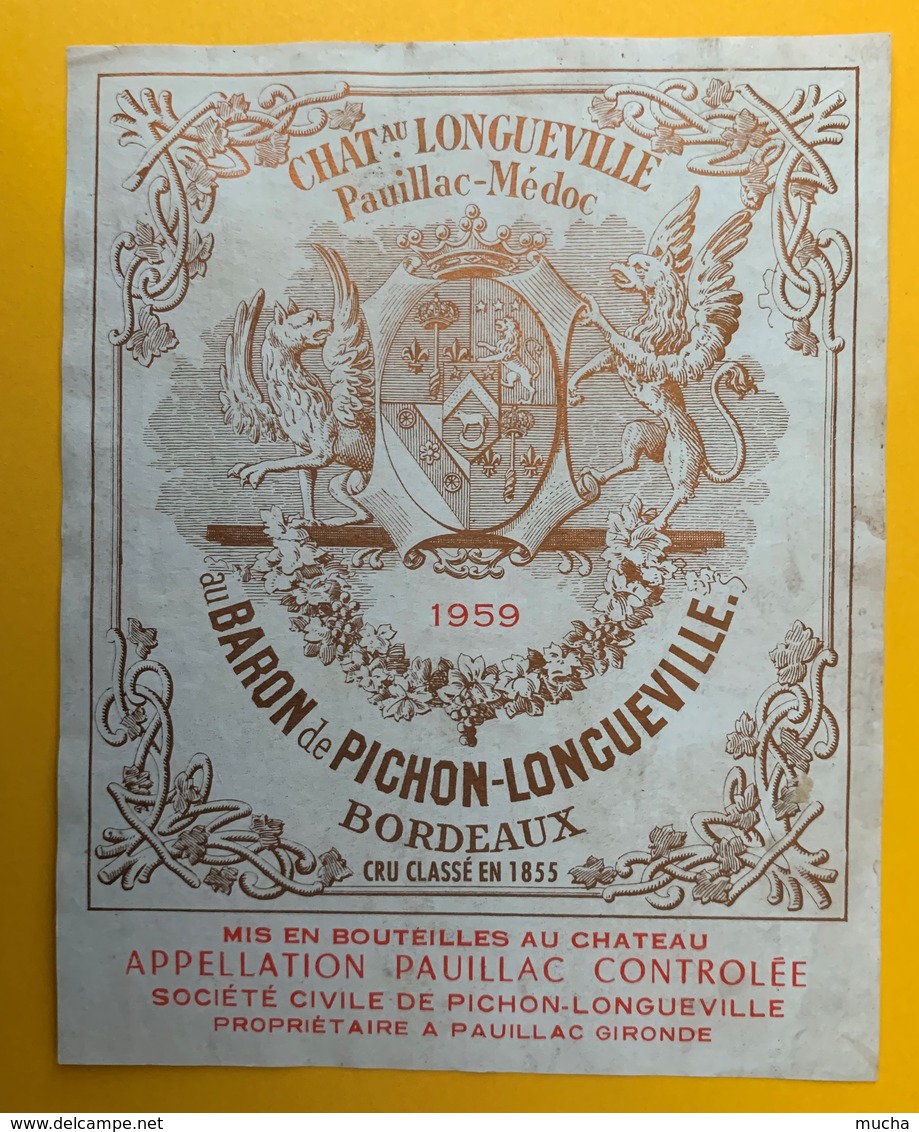 11509 - Château Longueville 1959 Pauillac - Bordeaux