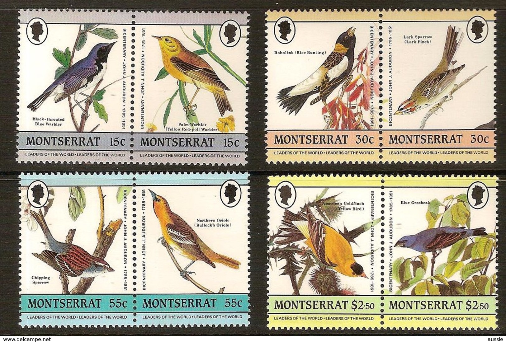 Vogels Oiseaux Birds 1985 Montserrat Yvertnr 588-95 *** MNH Cote 7,50 € - Montserrat