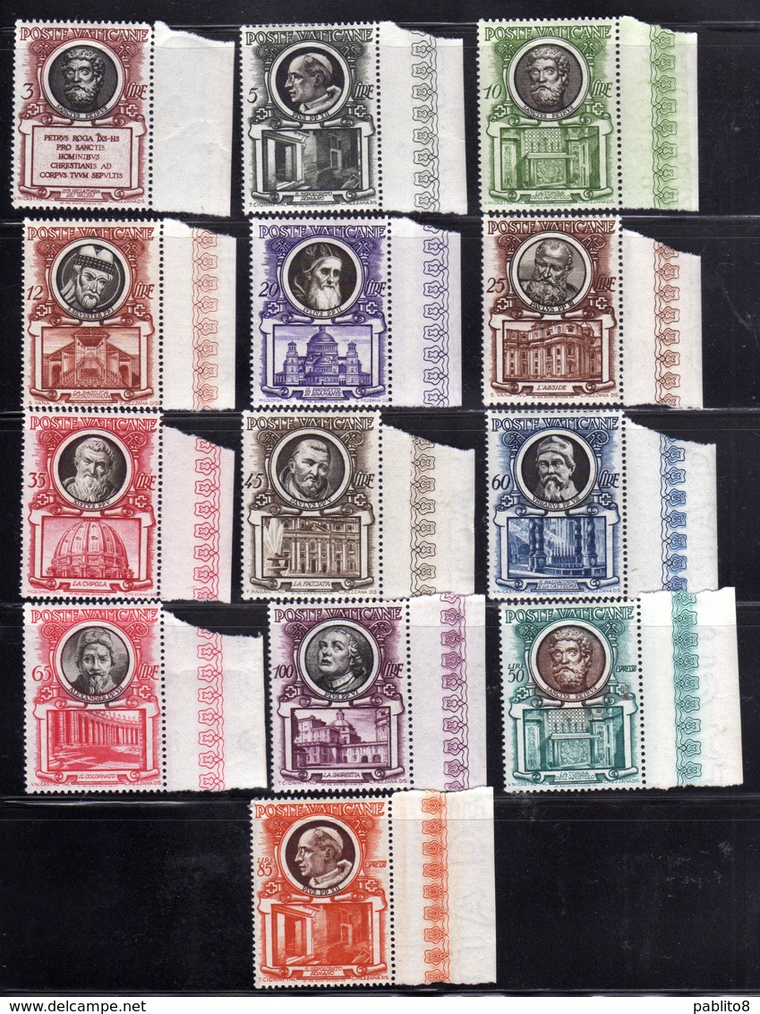 VATICANO VATIKAN VATICAN 1953 PAPI SERIE COMPLETA POPES COMPLETE SET MNH - Nuovi