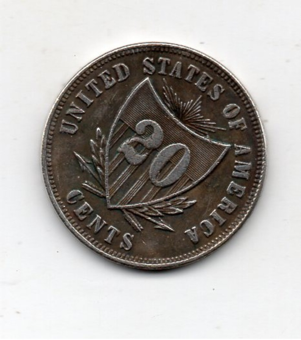 USA : 20 Cts 1875 - 2, 3 & 20 Cents