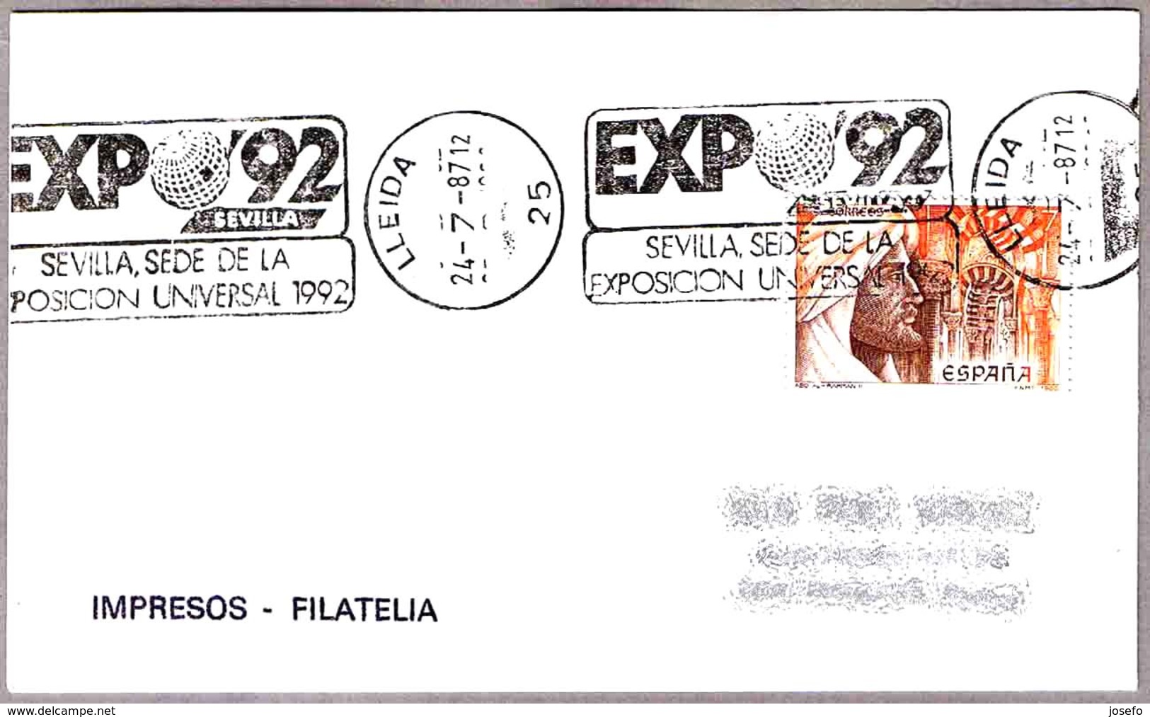 EXPO'92 - SEVILLA. Lleida 1987 - 1992 – Sevilla (España)