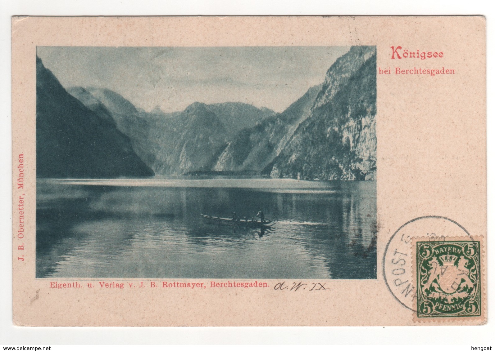 Beau Cachet " K.B.BAHNPOST " Sur CP , Carte , Postcard Du 01/08/1900 De Königsee Pour La France - Briefe U. Dokumente