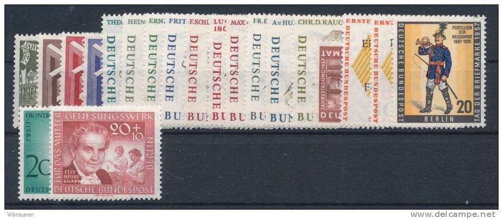 Berlin Jahrgang 1957 ** Kpl. Mi. 22,- - Unused Stamps