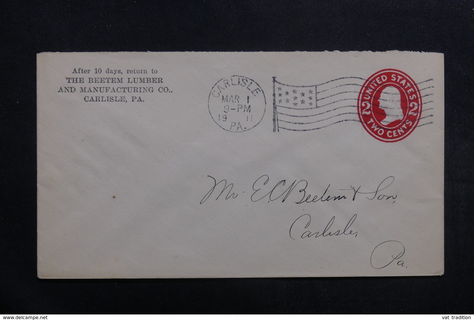 ETATS UNIS - Entier Postal De Carlisle En 1911 En Local - L 40034 - 1901-20