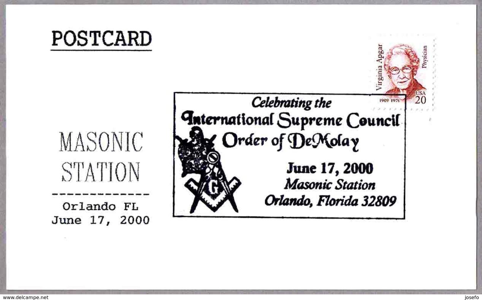 MASONERIA - INTERN.SUPREME COUNCIL ORDER OF DEMOLAY. Orlando FL 2000 - Francmasonería