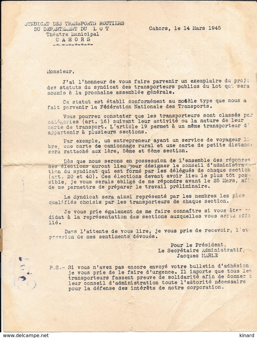 PLI LETTRE   IMPRIME.... MAZELIN 1945..N°675.SEUL SUR LETTRE....TBE SCAN... - Lettres & Documents