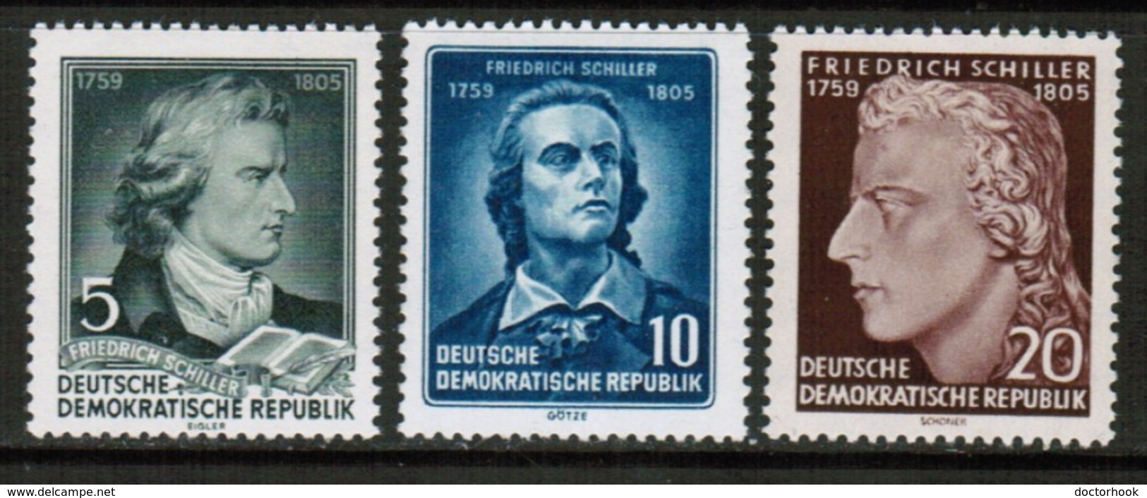 GERMAN DEMOCRATIC REPUBLIC  Scott # 241-3* VF MINT LH  (Stamp Scan # 526) - Unused Stamps