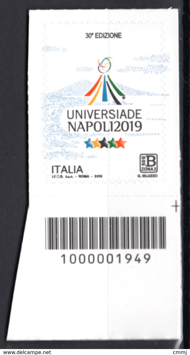 2019 - ITALIA - Universiade - COD  -  Mint - MNH - Codici A Barre