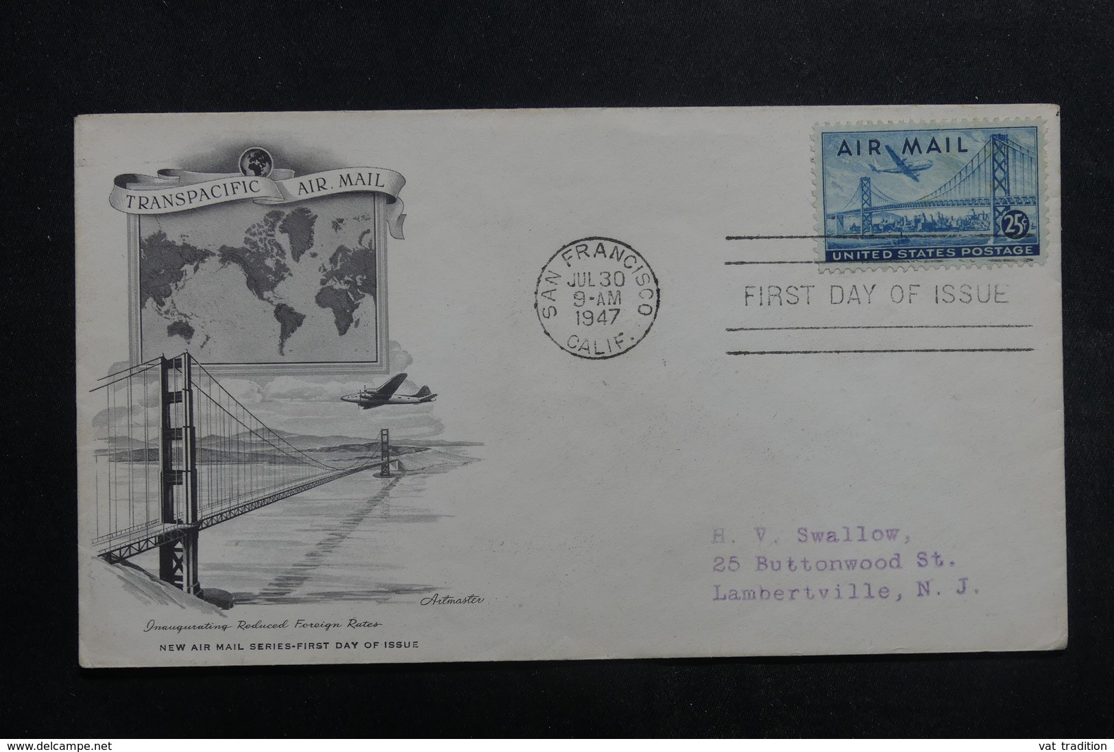 ETATS UNIS - Enveloppe FDC En 1947 - Pont De San Francisco - L 40054 - 1941-1950