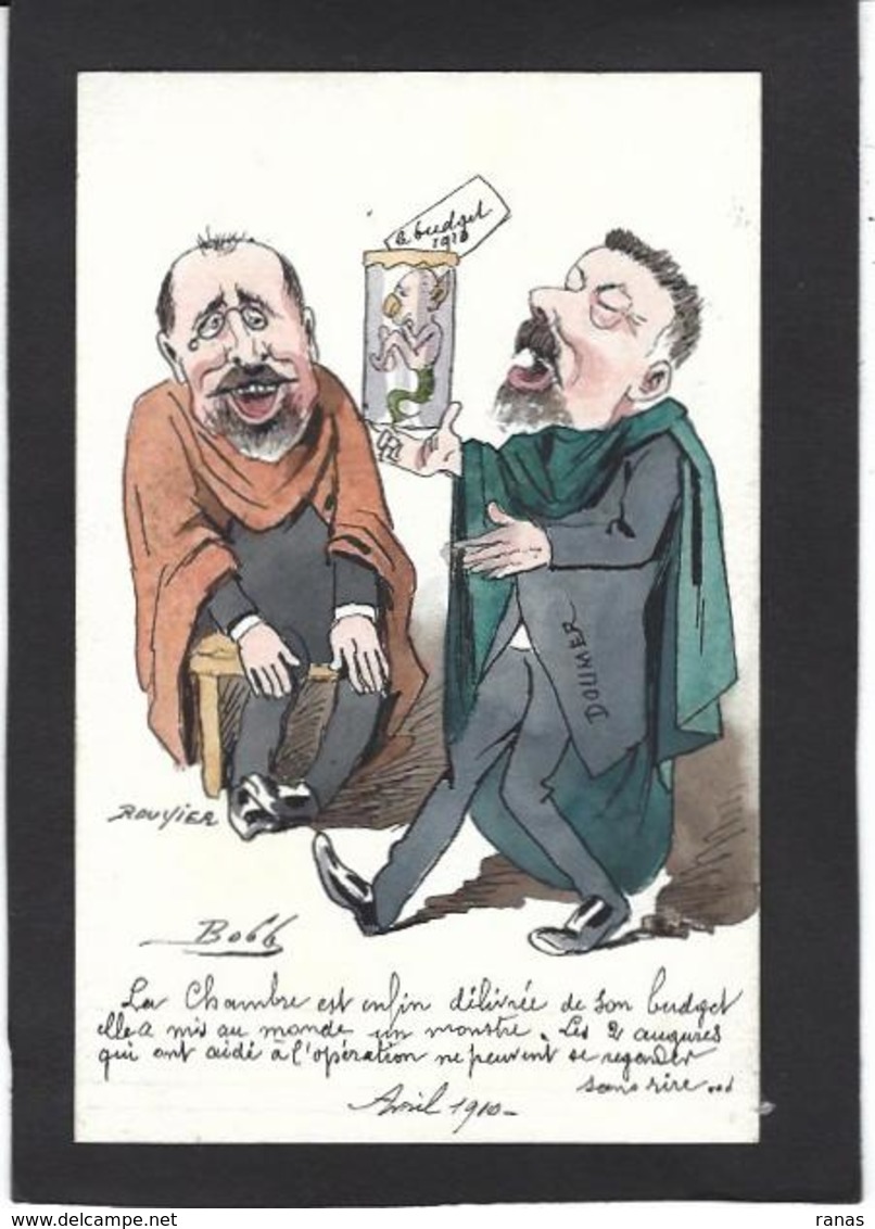 CPA Bobb Satirique Caricature Non Circulé Dessin Original Fait Main Rouvier Doumer - Satiriques