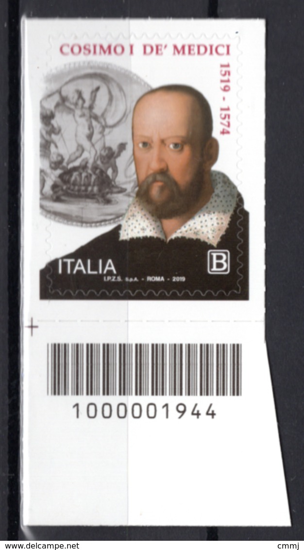 2019 - ITALIA - Cosimo De' Medici - COD  -  Mint - MNH - Codici A Barre