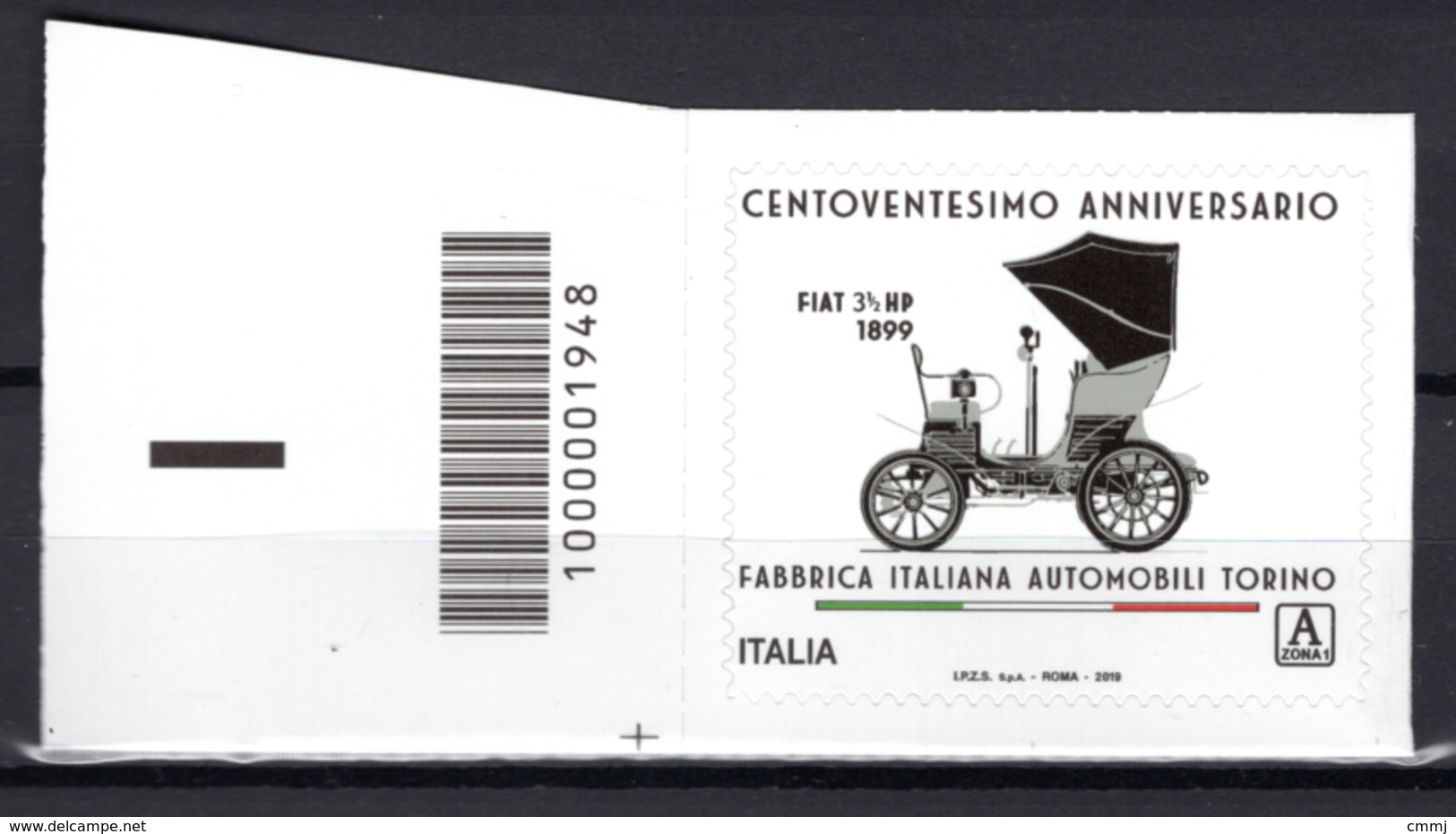 2019 - ITALIA - FIAT - COD  -  Mint - MNH - Codici A Barre