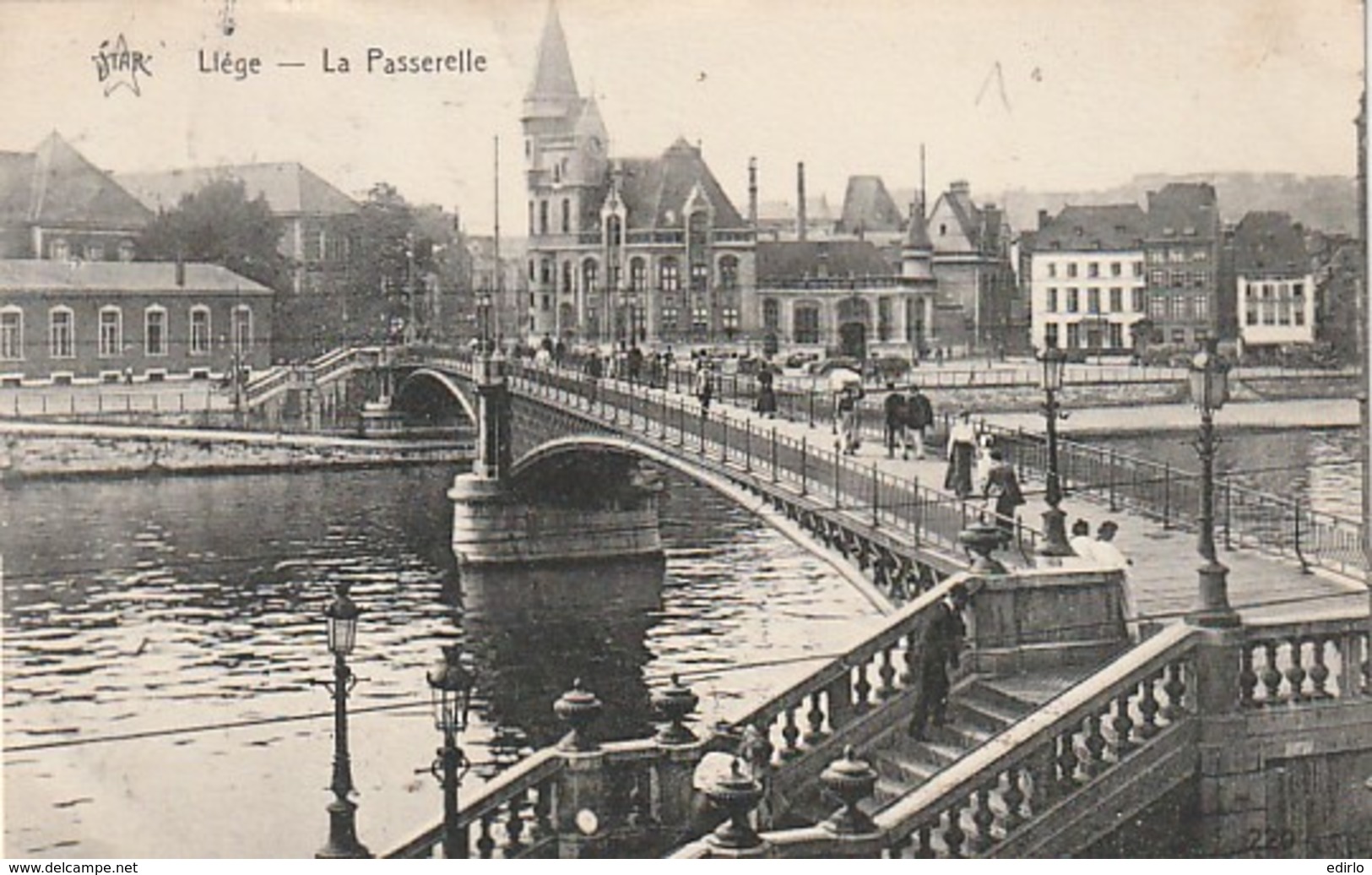 ***  LIEGE  La Passerelle - TTB Timbrée - Liege