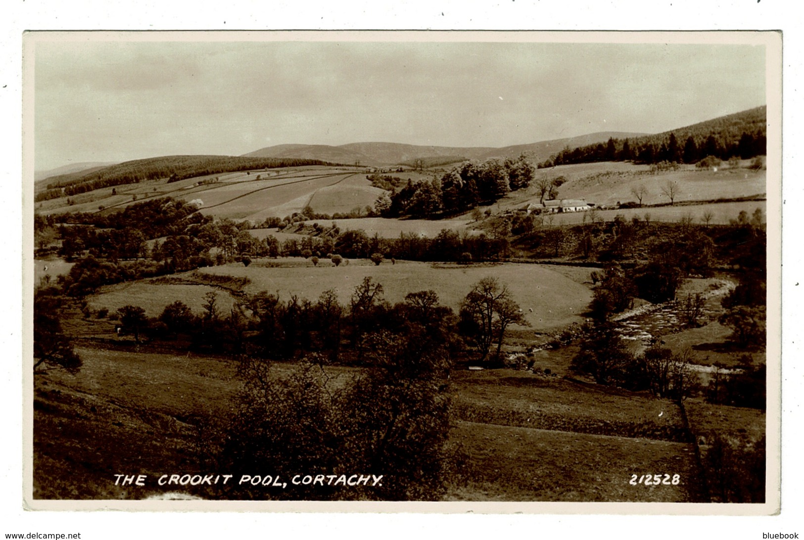 Ref 1323 - Real Photo WWII Postcard - The Crookit Pool Cortachy - Angus - Patriotic Message - Angus