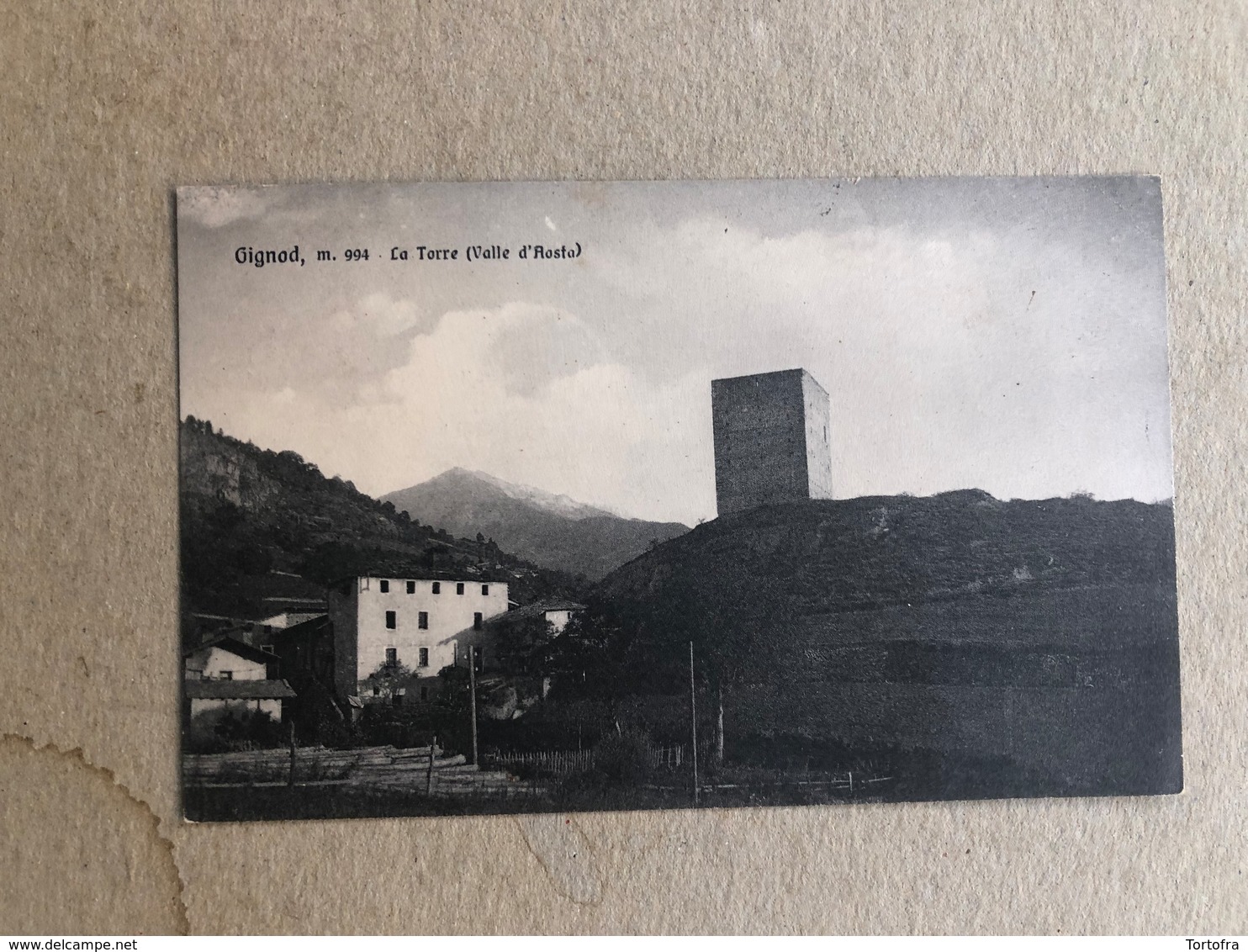 GIGNOD LA TORRE  (VALLE D'AOSTA)  1937 - Altri & Non Classificati