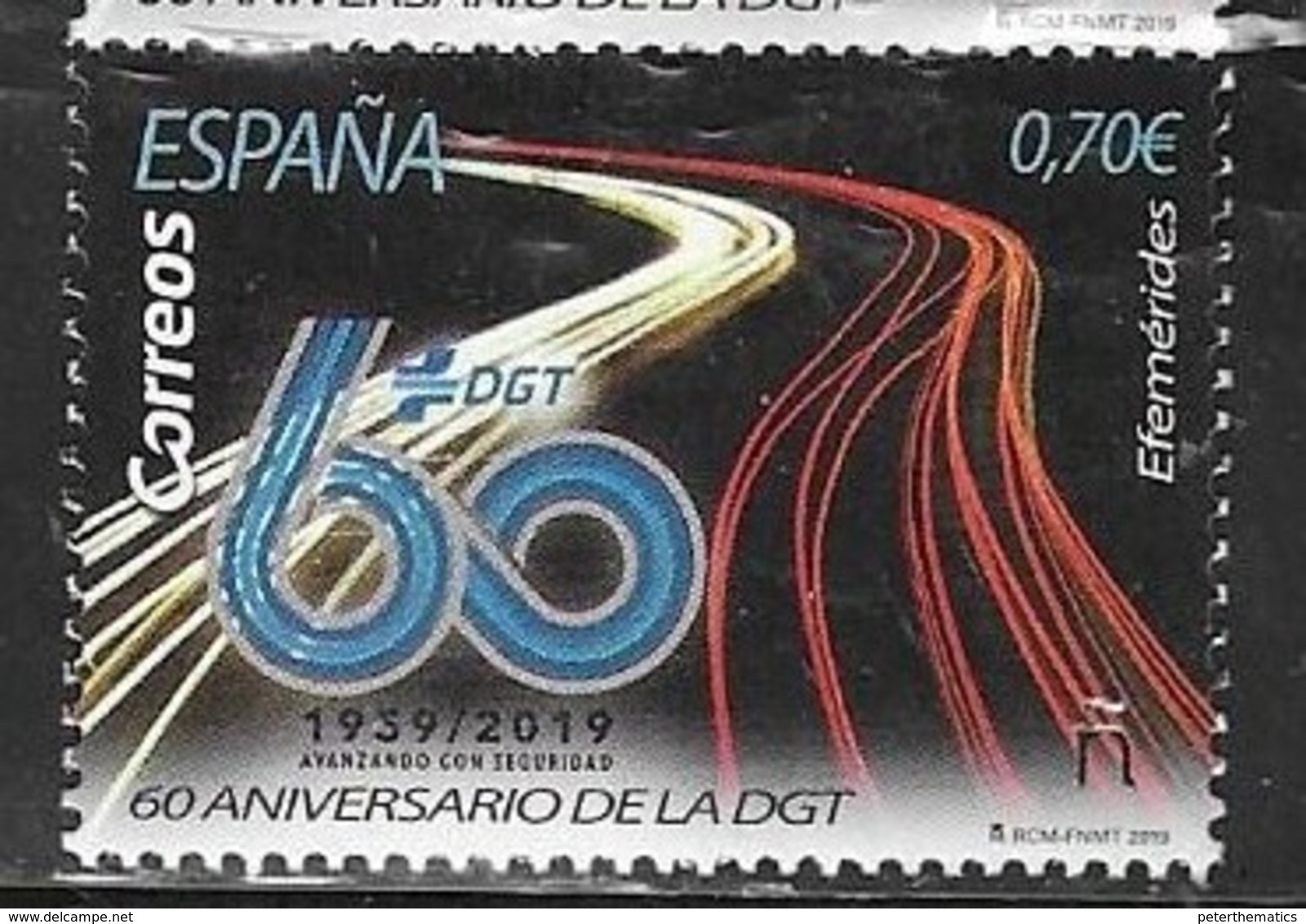 SPAIN, 2019, MNH,TRAFFIC, 60th ANNIVERSARY OF THE DGT, GENERAL DIRECTORATE OF TRAFFIC, 1v - Sonstige & Ohne Zuordnung