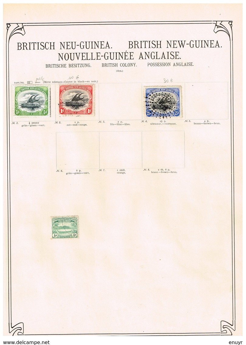 Colonies Et Territoires Britanniques Ancienne Collection Sur Feuilles D'époque - Sammlungen (ohne Album)