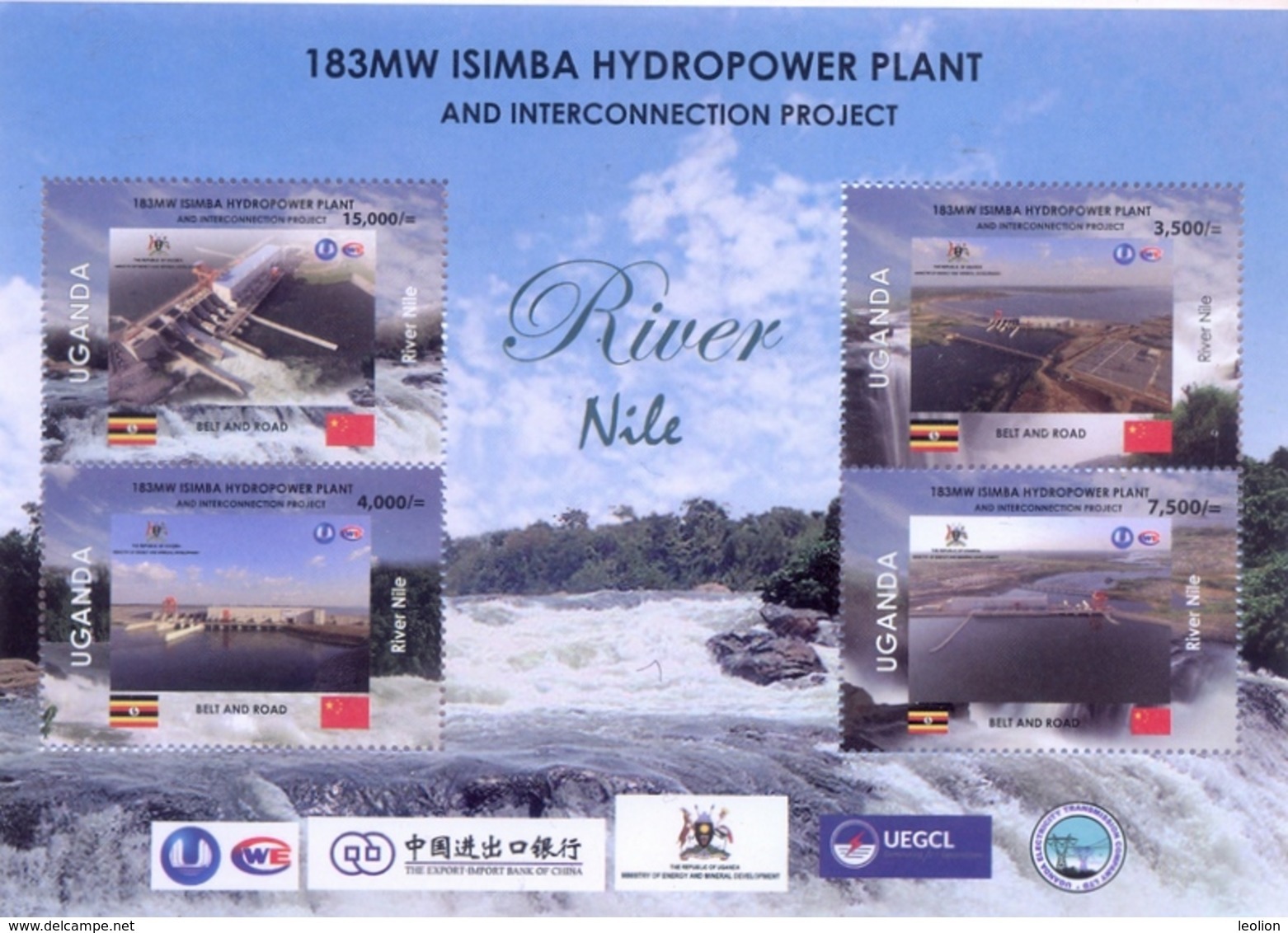 UGANDA 2019 New Stamps Minisheet Inauguration Isimba Hydro Plant  OUGANDA - Uganda (1962-...)