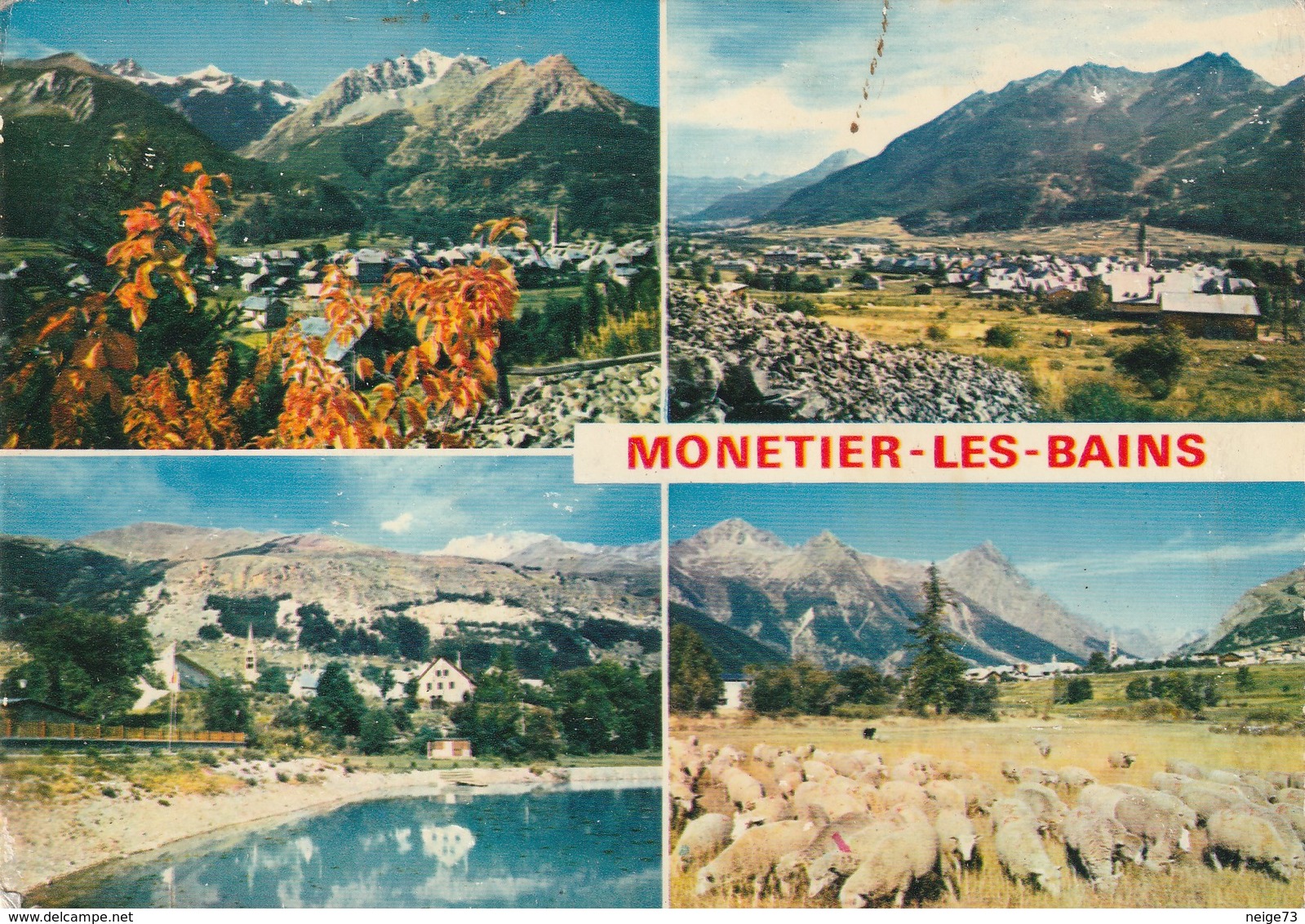 Carte Postale Des Années 70 Des Hautes-Alpes - Monetier Les Bains - Vues Multiples - Sonstige & Ohne Zuordnung