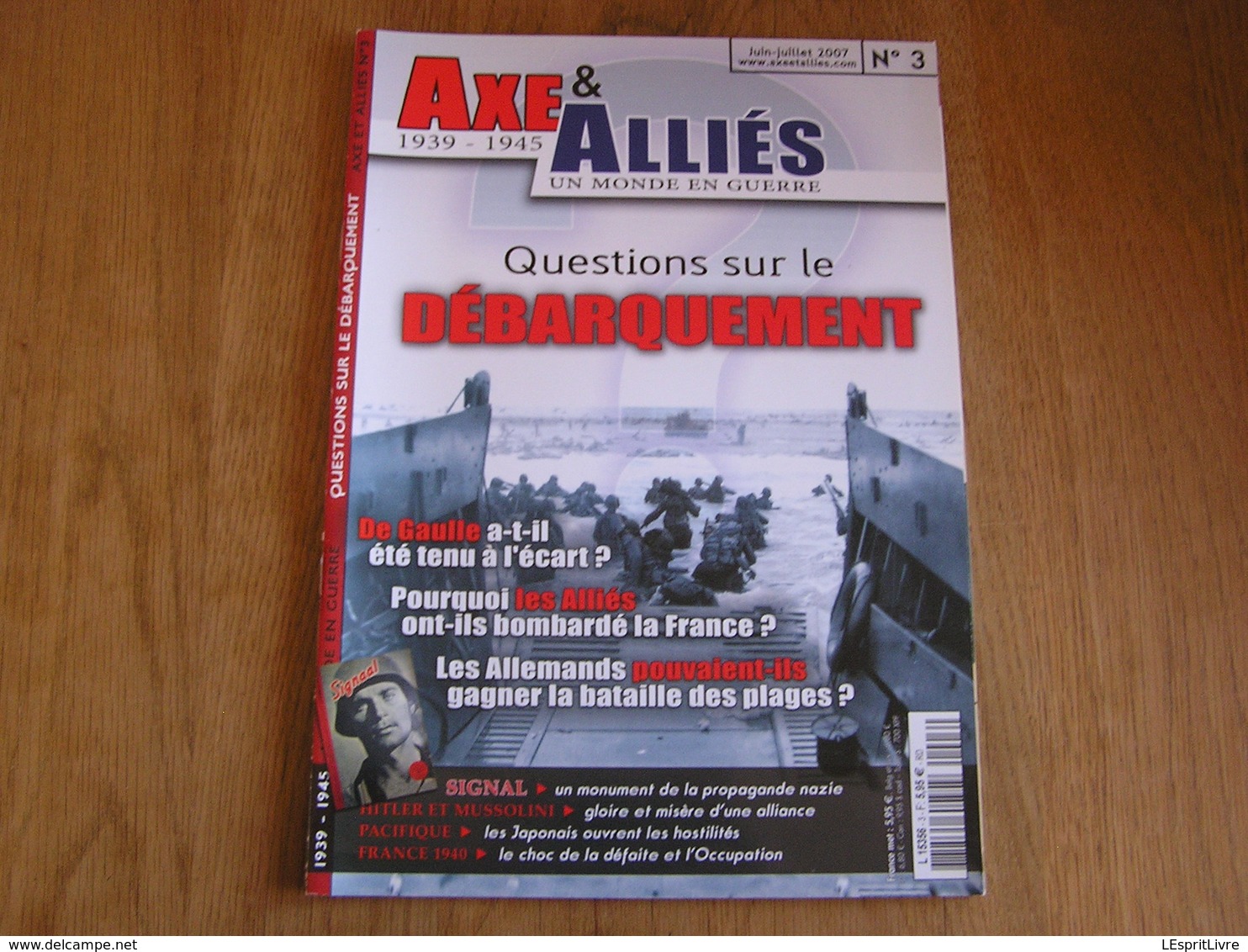 AXE ET ALLIES N° 3 Guerre 40 45 Signal Propagande Nazie Guerre Du Pacifique US Débarquement Résistance Mussolini Hitler - Guerre 1939-45