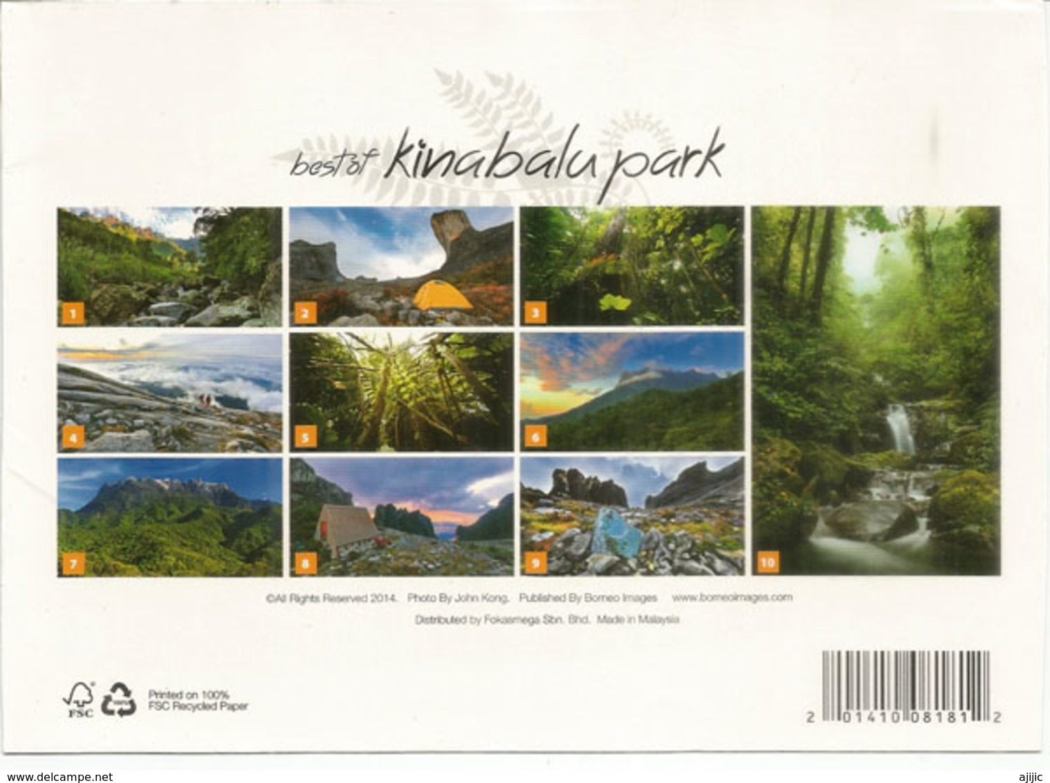 Best Of Kinabalu Park, Carte De Borneo. - Malaysia